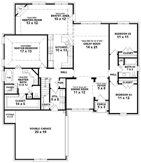 3 bedroom house plans with 2 or 2 1/2 bathrooms are the most common house plan configuration that people buy these days. Awesome Simple 3 Bedroom 2 Bath House Plans - New Home ...