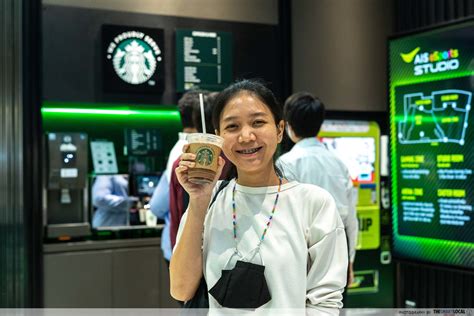 starbucks first coffee vending machine at samyan mitrtown in bangkok