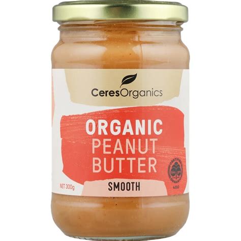 Organic Peanut Butter Smooth 300g Ceres Organic