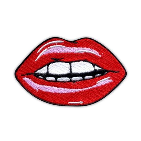 Sexy Red Lips 3″ Patchlike Ideas About Embroidered Patches