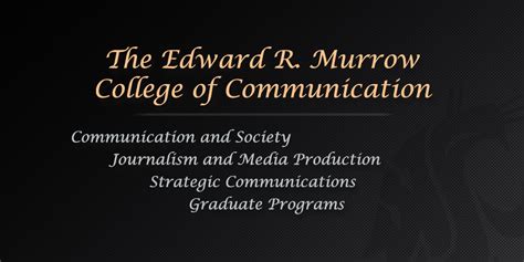 The Edward R Murrow College Of Communication Washington State University