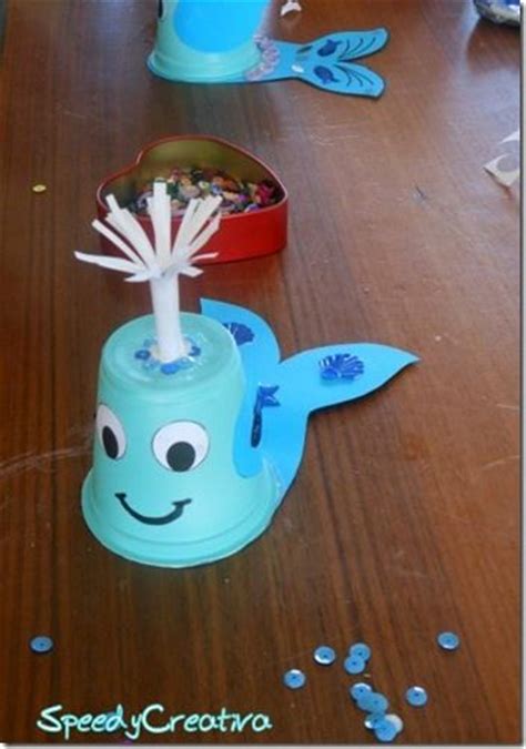 Balene Con I Vasetti Dello Yogurt Paper Cup Crafts Cup Crafts Vbs
