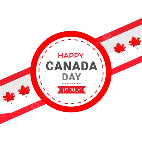 Canada Day Vector Illustration Transparent Png Image With Circle Happy