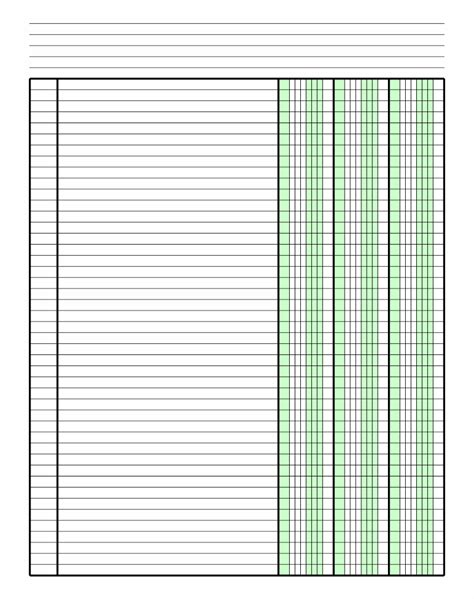 Printable Spreadsheet With Lines And Columns
