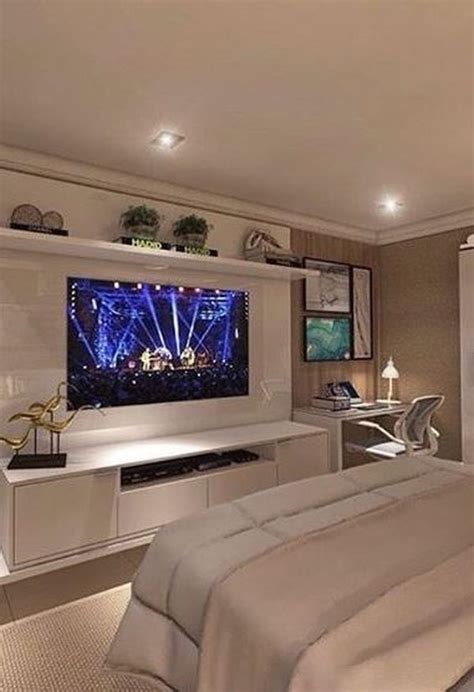 30 Stylish Bedroom Design Ideas With Tv Wall To Try Asap Apartment