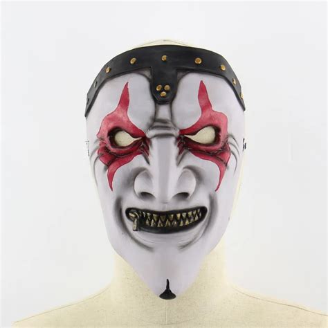 1pcs Halloween Adult Mask James Zipper Mouth Mask Halloween Horror Full