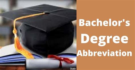 Bachelor S Degree Abbreviation And Meaning Complete List