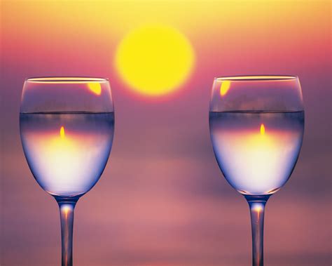 Two Wine Glass Sunset Wallpapers Hd Wallpapers 35970