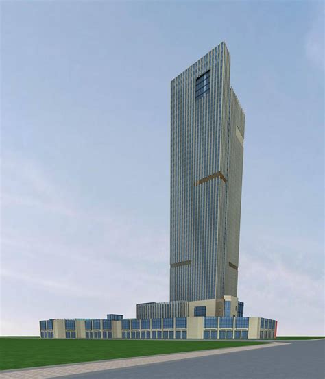 现代超高层综合办公楼3dmax 模型下载 光辉城市
