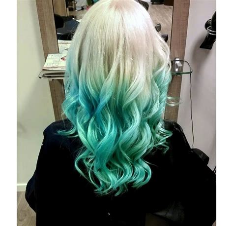 Blonde Blue Turquoise Ombre Hair Color Crazy Summer Hair Color Hair