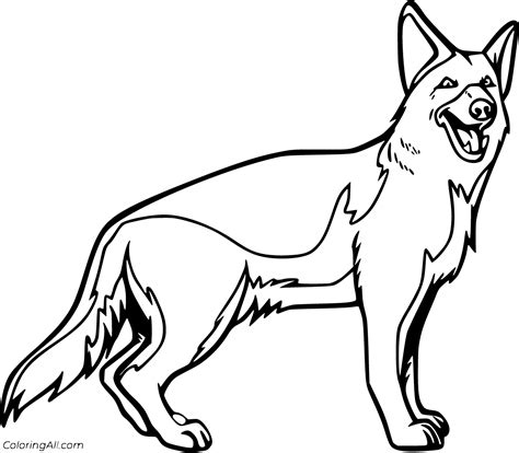 German Shepherd Coloring Pages 9 Free Printables Coloringall