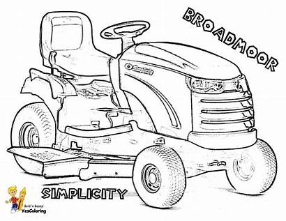 Tractor Coloring Sheet Simplicity Mower Lawn Tractors