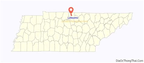 Map Of Lafayette City Tennessee