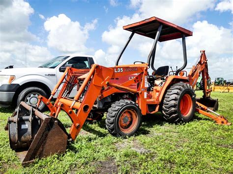 Sold Kubota L35 Construction Backhoe Loaders Tractor Zoom