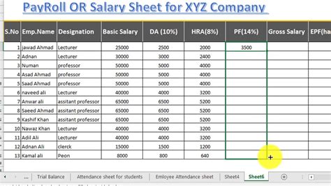 How To Make Salary Sheet Payroll Or Payslip In Excel 2016 Youtube