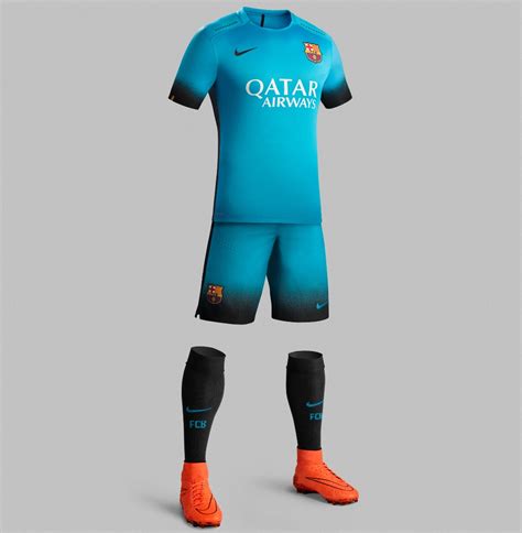 Fc Barcelona Reveal Bright Blue 201516 Nike Third Kit Football Fashion