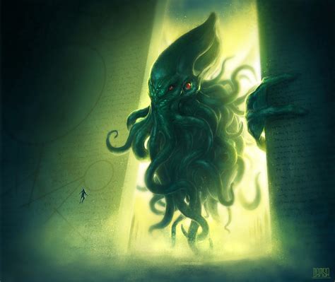 Cthulhu - at the gates of R'lyeh - personal artwork done by me : Lovecraft