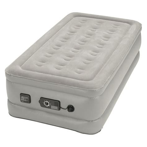 Insta Bed Raised 18 Twin Air Mattress With Neverflat Pump Gray