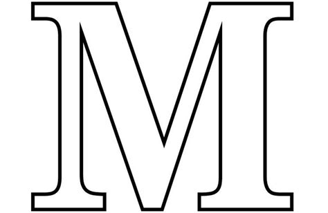 Letter M Outline  Free download on ClipArtMag
