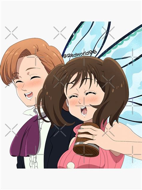 King And Diane Nanatsu No Taizai Sticker By Redworld96 Redbubble