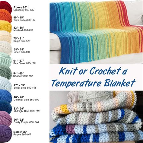 Knit Or Crochet A Temperature Blanket Free Printable Chart