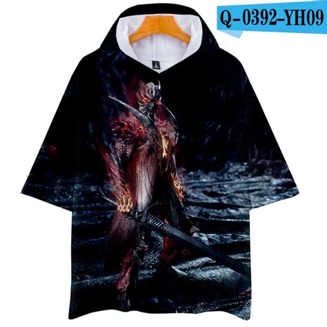 Devil May Cry D Short Sleeve Hooded T Shirts Women Men Printed Casual
