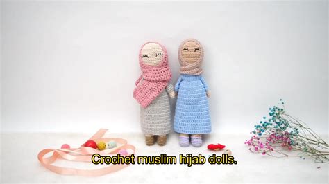 Cute Abaya Cotton Amigurumi Handmade Crochet Knitted Toy Girl Muslim Plush Hijab Doll Buy