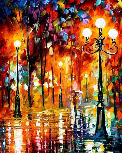 Lonely Night 3 Palette Knife Oil Painting On Canvas By Leonid Afremov Painting By Leonid
