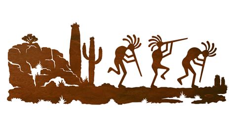 Kokopelli 42 Inch Southwest Metal Wall Art Inspired By The Outdoors