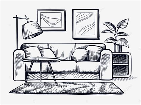 Living Room Furniture Vector Design Images Sketch Living Room Home