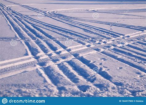 Snow Fields Covered With Intricate Patterns From The Wind A Copy Space
