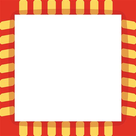 A Red And Yellow Striped Background With A White Square In The Middle
