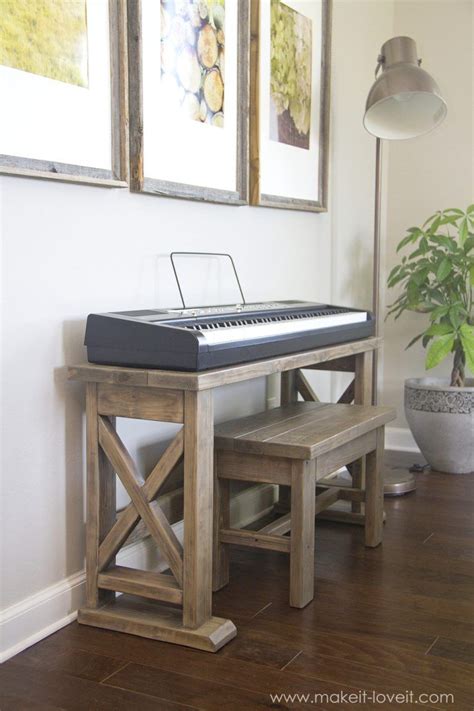 Keyboard Stand With Bench Easy Woodworking Projects