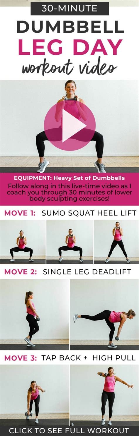 Dumbbell Workout Dumbbell Workout For Women Leg Day Nourish Move