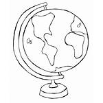 Globe Clipart Clip Outline Cliparts Doodles Earth