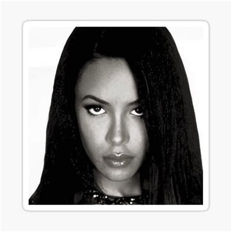 Aaliyah Black White Sticker By Ducnhientrv Redbubble