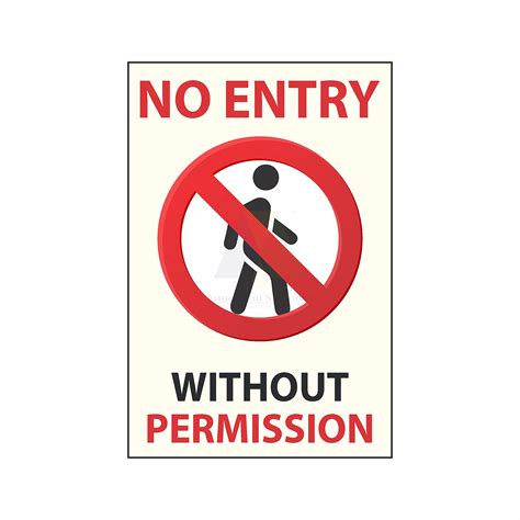 Buy Anne Print Solutions No Entry Without Permission Vinyl Stickers