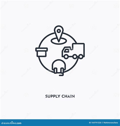 Supply Chain Outline Icon Simple Linear Element Illustration Isolated