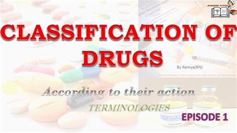 Classification Of Drugs Part 1 Youtube