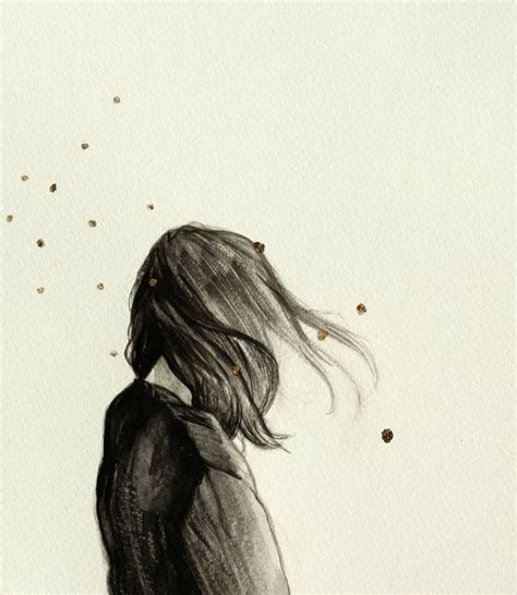 Wind In Her Hair Drawing By Karoline Kroiß Saatchi Art