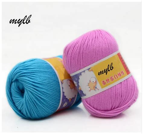 Mylb 10balls500g Wholesale Soft Silk Fiber Cashmere Yarns For Kids Eco