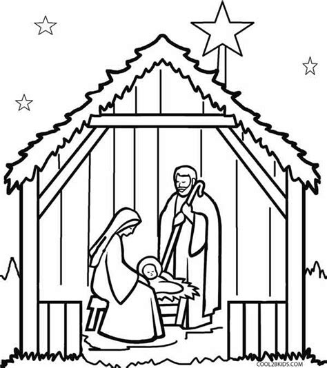 Nativity Scene Drawing Christmas Art Projects For Kids Charcoal
