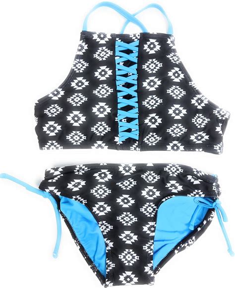 Amazon Com Justice Girls Bikini Piece Bathing Suits Multiple Colors