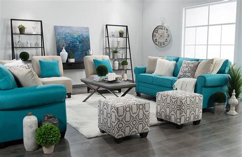Overlap giant shapes to show off the prettiest shades gray and white are the main building block colours for a scandinavian inspired living room. Teal Grey And White Living Room