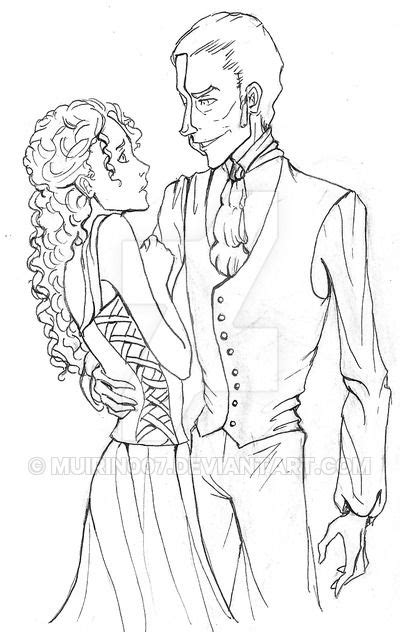 Phantom of the opera coloring book: Kidnapped - Lineart | Phantom of the opera, Fantom of the ...