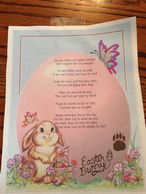 letter from the easter bunny introducing a basket hunt easter bunny finding yourself lettering