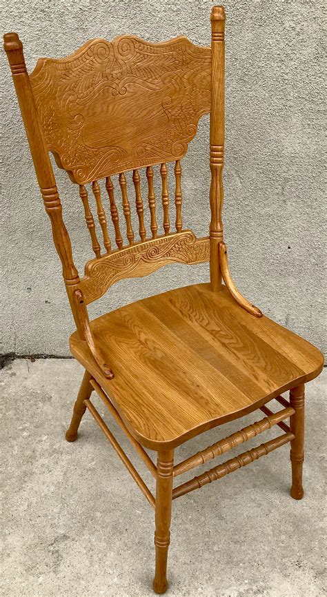 Uhuru Furniture And Collectibles Pressback Oak Dining Chair Reproduction 35 Sold