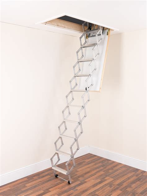 Alufix Aluminium Concertina Loft Ladder 3 Sizes For Tiny Attic