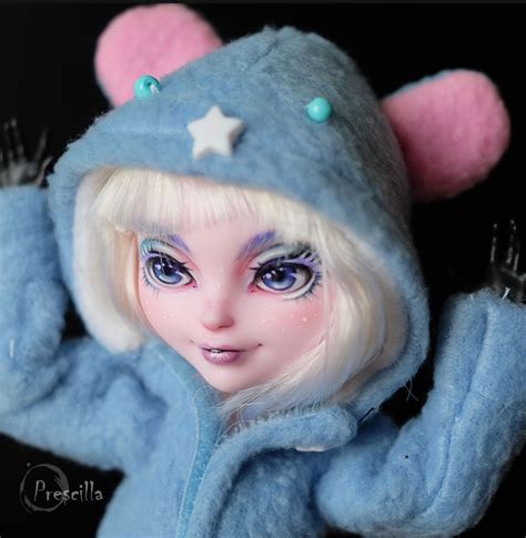 Custom Ever After Monster High Doll Bunny Blanc Ooak Repaint By