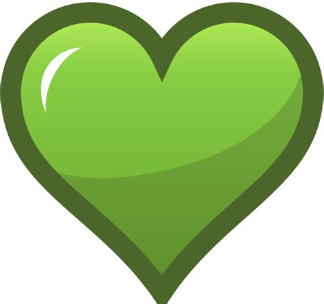 Green Heart Icon Clip Art Download